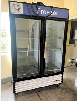 empty commercial freezer